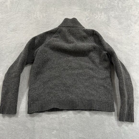 Toad & Co 1/4 Zip Sweater Women XXL Grey 100% Non Mulesed Lambswool - Picture 3 of 7